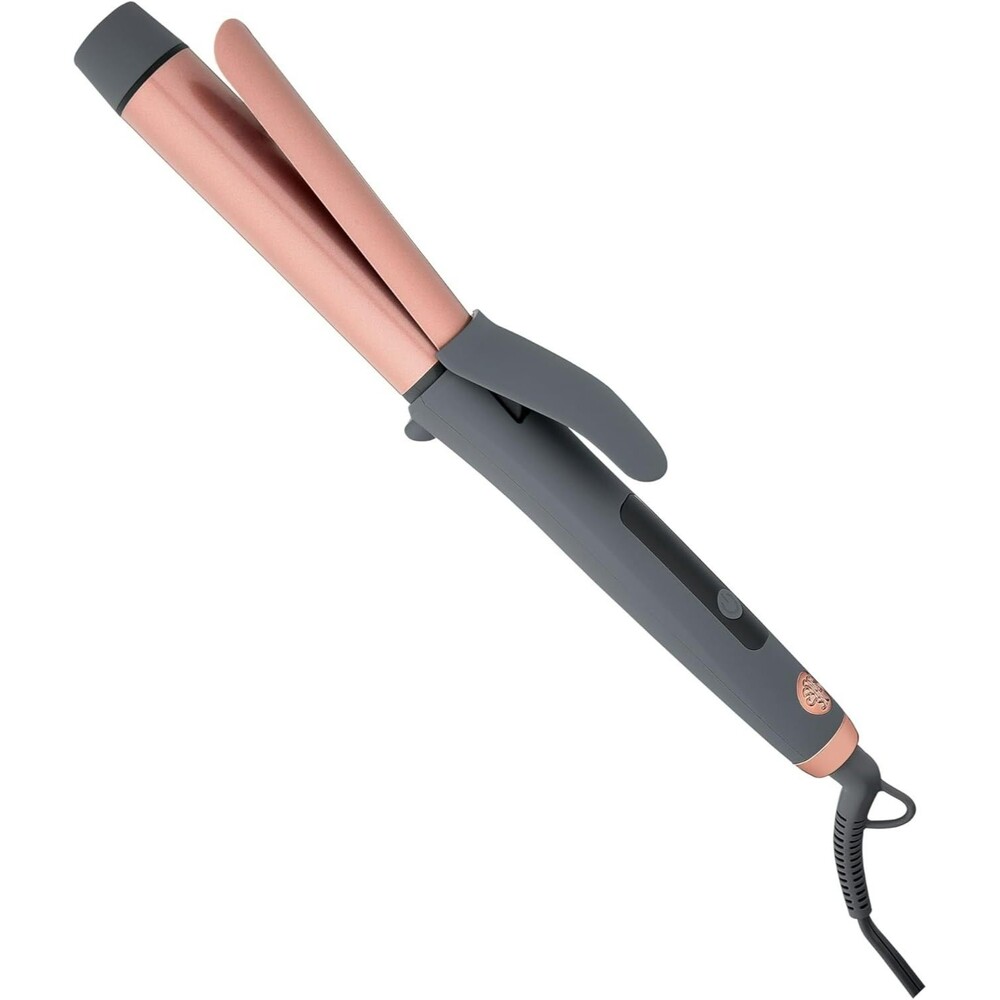 Hairitage Curl Envy Curling Iron 1 1/4 Inch Pink Gray Ceramic Tourmaline Curling